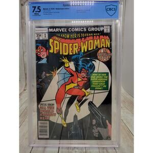 Spider-Woman 1 CGC 7.5 White Pages Newsstand Classic Cover